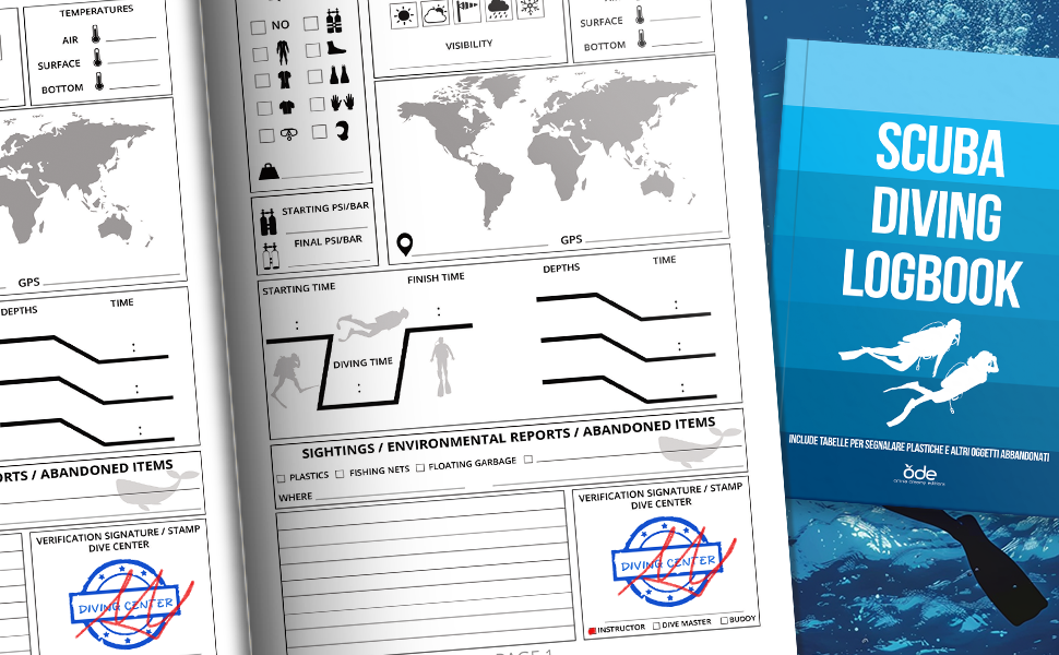 Scuba diving logbook