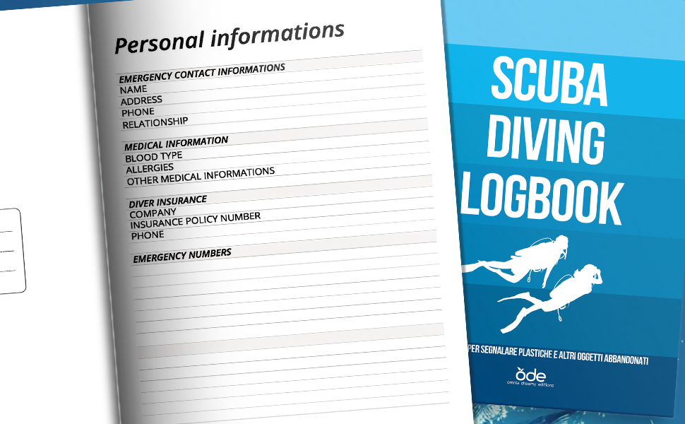 Scuba diving logbook